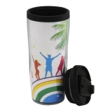 Caneca com Tampa e Porta Foto 400 ml