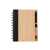 Bloco de Anotações de Bambu com Caneta Brindes Personalizados