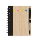 Bloco de Anotações Bambu/Post it com Caneta Brindes Promocionais