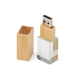 Pen Drive Cristal Bambu 4GB/8GB - Brindes Promocionais