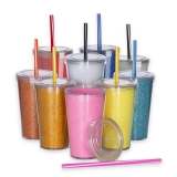Copo de Acrílico 550ml com Canudo Brindes Personalizados