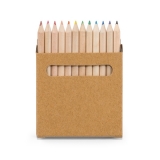 Caixa de cartão com 12 mini lápis de cor Brindes Promocionais