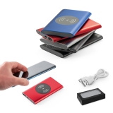 CASSINI. Bateria portátil e carregador wireless - Brindes Personalizados
