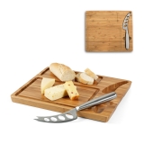 Tábua de queijos em bambu com Faca Brindes Personalizados