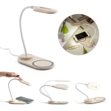  Luminária de mesa com carregador wireless Brindes Promocionais