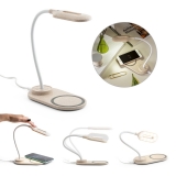 Luminária de mesa com carregador wireless Brindes Promocionais