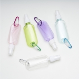 Frasco Plástico 100ml com Mosquetão Brinde Personalizado