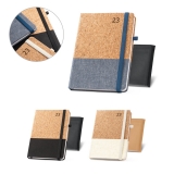 QUENTAL A5. Agenda em cortiça e linho Brindes Personalizados