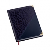  Agenda Croco Diagonal Azul Brindes Promocionais