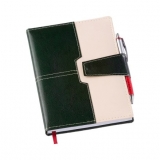 Agenda Executiva Verde c/ Fecho de Im e Sup. p/ Caneta Brindes Personalizados