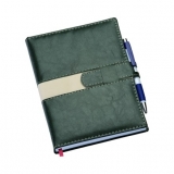 Agenda Executiva Verde c/ Fecho e Sup. p/ Caneta Brindes Personalizados