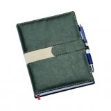  Agenda Executiva Verde c/ Fecho e Sup. p/ Caneta Brindes Personalizados