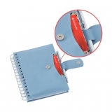 Planner Elite Azul Wire-o c/ Fecho de Imã + Sup. p/ Cartão e Caneta Brindes Personalizados