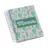 Planner Feminino Capa Estampada Cacto Brindes Promocionais