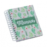  Planner Feminino Capa Estampada Cacto Brindes Promocionais