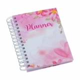  Planner Feminino Capa Estampada Flores Rosas Brindes Personalizados