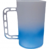 Caneca Acrlica Transparente/Azul Brinde Promocional