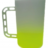 Caneca Acrílica Transparente/Amarelo Brinde Personalizável