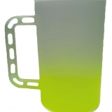 Caneca Acrlica Transparente/Amarelo Brinde Personalizvel