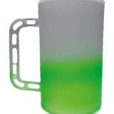 Caneca Acrlica Transparente/verde Brinde Personalizvel