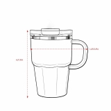 Caneca Parede Dupla 550ml Personalizado